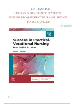 SUCCESS IN PRACTICAL&sol;VOCATIONAL NURSING&colon; FROM STUDENT TO LEADER AUTHOR&colon; JANYCE L&period; COLLIER&NewLine;10TH EDITION&NewLine;
