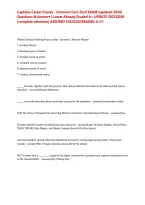 Captains Career Course - Common Core Final EXAM &lpar;updated 2026&rpar; Questions & Answers &vert; Latest Already Graded A&plus; UPDATE 2025&vert;2026 &lpar;complete solutions&rpar; ASSURED SUCCESS&sol;GRADED A&plus;&excl;&excl;&excl;&NewLine;