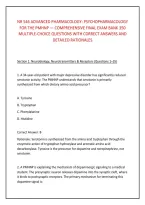 NR 546 ADVANCED PHARMACOLOGY&colon; PSYCHOPHARMACOLOGY &NewLine;FOR THE PMHNP &mdash; COMPREHENSIVE FINAL EXAM BANK 350 &NewLine;MULTIPLE-CHOICE QUESTIONS WITH CORRECT ANSWERS AND &NewLine;DETAILED RATIONALES