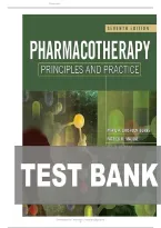 TEST BANK for Pharmacotherapy Principles and Practice 7th Edition Chisholm-Burns Test Bank&period; ALL 102 CHAPTERS &lpar;Complete Download&rpar;&period;&sol;&sol;ISBN NO&colon;978-1265462871Graded A&NewLine;