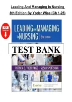 Test Bank for Leading and Managing in Nursing 8th Edition by Yoder-Wise &ndash; Chapters 1&ndash;25