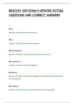 BIOLOGY 1201 EXAM 4 UPDATED ACTUAL&NewLine;QUESTIONS AND CORRECT ANSWERS