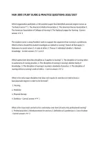 NUR 3805 STUDY GUIDE & PRACTICE QUESTIONS 2026&sol;2027