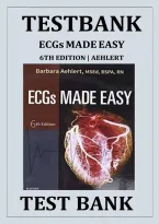 ECGs Made Easy 6th Edition by Barbara Aehlert &vert; Complete Test Bank &vert; Actual Exam Questions & 100&percnt; Verified Answers &vert; 2026&sol;2027 Updated &vert; Graded A&plus;&NewLine;
