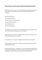 NUR 405 EXAM 1 STUDY GUIDE & PRACTICE QUESTIONS 2026&sol;2027