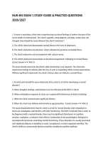 NUR 405 EXAM 1 STUDY GUIDE & PRACTICE QUESTIONS 2026&sol;2027