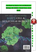 Test Bank for Karp's Cell and Molecular Biology 9th Edition by Gerald Karp & Janet Iwasa