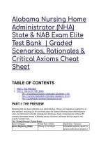 Alabama Nursing Home Administrator &lpar;NHA&rpar; State & NAB Exam Elite Test Bank &lpar;2026&sol;2027&rpar; &vert; Graded Scenarios&comma; Rationales & Critical Axioms Cheat Sheet