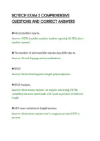 BIOTECH EXAM 2 COMPREHENSIVE&NewLine;QUESTIONS AND CORRECT ANSWERS