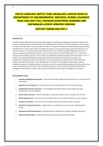 SOUTH CAROLINA SEPTIC TANK INSTALLER LICENSE EXAM