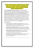 SOUTH CAROLINA SEPTIC TANK INSTALLER LICENSE EXAM
