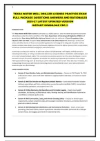 TEXAS WATER WELL DRILLER LICENSE PRACTICE EXAM