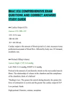 BKAT ICU COMPREHENSIVE EXAM&NewLine;QUESTIONS AND CORRECT ANSWERS&NewLine;STUDY GUIDE&NewLine;