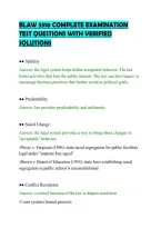 BLAW 3310 COMPLETE EXAMINATION&NewLine;TEST QUESTIONS WITH VERIFIED&NewLine;SOLUTIONS