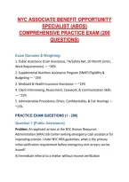 NYC Associate Benefit Opportunity Specialist Exam Practice Questions And Correct Answers &lpar;Verified Answers&rpar; Plus Rationales 2026 Q&A &vert; Instant Download Pdf