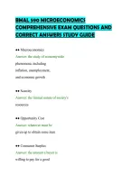 BMAL 590 MICROECONOMICS&NewLine;COMPREHENSIVE EXAM QUESTIONS AND&NewLine;CORRECT ANSWERS STUDY GUIDE