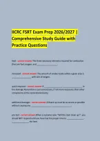  &NewLine; &NewLine;IICRC FSRT Exam Prep 2026&sol;2027 &vert; &NewLine;Comprehensive Study Guide with Practice Questions &NewLine; &NewLine;