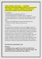 CRRN CERTIFICATION TEST 1 &mdash; CERTIFIED &NewLine;REHABILITATION REGISTERED NURSE EXAM QUESTIONS &NewLine;AND CORRECT ANSWERS &lpar;VERIFIED ANSWERS&rpar; PLUS &NewLine;RATIONALES 2026&sol;2027 &vert; INSTANT DOWNLOAD PDF