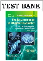 Test bank to Neuroscience of clinical psychiatry 4th edition by Higgins