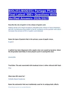 BIOL351&sol;BIOD351 Portage Pharm Final Latest 300&plus; Questions With Verified Answers 2026&sol;2027