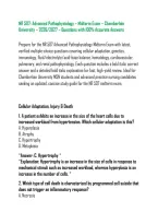 NR 507 Advanced Pathophysiology &ndash; Midterm Exam &ndash; Chamberlain University