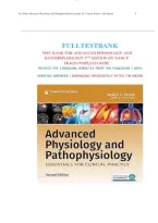 Test Bank For Advanced Physiology and Pathophysiology&comma; 2nd Edition&comma; By Nancy Tkacs&comma; All Chapters 1-17 LATEST