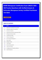 NAMS Menopause Certification Exam &lpar;MSCP&rpar; 2026 300 Practice Questions with Verified Answers & Rationales Menopause Society Certified Practitioner Test Bank