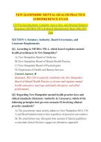 NH Counseling Jurisprudence Exam Practice Questions And Correct Answers &lpar;Verified Answers&rpar; Plus Rationale 2026 Q&A&vert; Instant Download Pdf