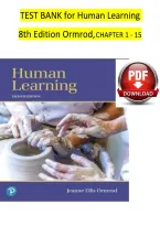 Test Bank for Human Learning 8th Edition by Ormrod &ndash; Chapter 1
