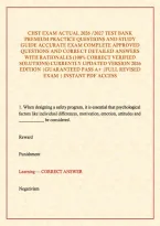 CHST EXAM ACTUAL 2026 &sol;2027 TEST BANK PREMIUM PRACTICE QUESTIONS AND STUDY GUIDE ACCURATE EXAM COMPLETE APPROVED QUESTIONS AND CORRECT DETAILED ANSWERS WITH RATIONALES &lpar;100&percnt; CORRECT VERIFIED SOLUTIONS&rpar; CURRENTLY UPDATED VERSION 2026 EDITION &vert;GUARANTEED PA