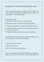 ATI Fundamentals Content Mastery Series Exam 1 2026&sol;2027 &vert; Practice Questions & Nursing Exam Prep
