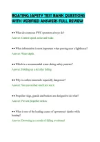 BOATING SAFETY TEST BANK QUESTIONS&NewLine;WITH VERIFIED ANSWERS FULL REVIEW&NewLine;
