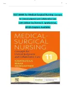 TEST BANK FOR Medical-Surgical Nursing&colon; Concepts for Clinical Judgment and Collaborative Care 11th edition by Donna D&period; Ignatavicius ISBN&colon; 978-0323878265 NEW COMPLETE GUIDE WITH RATIONALES 100&percnt; VERIFIED A&plus; GRADE ASSURED&excl;&excl;&excl;&excl; NEW LATEST UPDATE&excl;&excl;&excl;&excl;&excl;&excl;