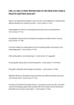 LING 115 QUIZ 12 WHAT WRITING DOES TO THE MIND STUDY GUIDE & PRACTICE QUESTIONS 2026&sol;2027