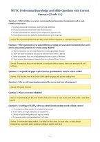 MTTC Professional Knowledge and Skills Questions with Correct&NewLine;Answers &lpar;Grade A&plus;&rpar;