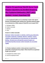 Virginia Occupational Health Nurse Exam&NewLine;Practice Questions & &lbrack;Verified Answers&rsqb;&comma;&NewLine;Plus Explained Rationales&vert;2027 Latest&NewLine;Update&vert; Instant Download PDF