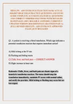 HESI LPN - ADN ENTRANCE EXAM TEST BANK ACTUAL 2026&sol;2027 HIGH YIELD PRACTICE QUESTIONS AND STUDY GUIDE COMPLETE ACCURATE EXAM REAL QUESTIONS AND CORRECT VERIFIED SOLUTIONS WITH DETAILED RATIONALES &lpar;100&percnt; RELIABLE ANSWERS&rpar; CURRENTLY UPDATED VERSION 2026 EDIT
