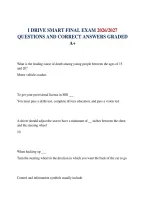 I DRIVE SMART FINAL EXAM 2026&sol;2027 QUESTIONS AND CORRECT ANSWERS GRADED A&plus;