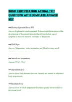 BRMP CERTIFICATION ACTUAL TEST&NewLine;QUESTIONS WITH COMPLETE ANSWER&NewLine;KEY