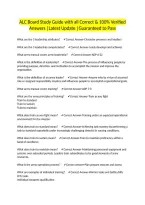 ALC Board Study Guide with all Correct & 100&percnt; Verified Answers &vert;Latest Update &vert;Guaranteed to Pass