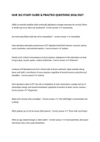 NUR 102 STUDY GUIDE & PRACTICE QUESTIONS 2026&sol;2027