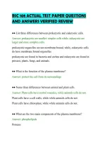 BSC 108 ACTUAL TEST PAPER QUESTIONS&NewLine;AND ANSWERS VERIFIED REVIEW