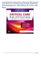 Test Bank for Critical Care Nursing&colon; Diagnosis and Management 10th Edition by Urden and Stacy isbn-9780443115813