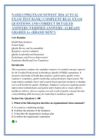 NAHQ CPHQ EXAM NEWEST 2026 ACTUAL &NewLine;EXAM TEST BANK &vert; COMPLETE REAL EXAM &NewLine;QUESTIONS AND CORRECT DETAILED &NewLine;ANSWERS &lpar;VERIFIED ANSWERS&rpar; ALREADY &NewLine;GRADED A&plus; &lpar;BRAND NEW&excl;&excl;&rpar;