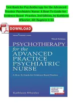 Test Bank for Psychotherapy for the Advanced Practice Psychiatric Nurse&comma; 3rd Edition &ndash; Wheeler &vert; All Chapters 1&ndash;24 &vert; PMHNP Exam Prep