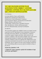 NYC SIGN HANGER LICENSE EXAM &NewLine;QUESTIONS WITH CORRECT ANSWERS &NewLine;&lpar;VERIFIED ANSWERS&rpar; PLUS RATIONALES 2026 &NewLine;Q&A &vert; INSTANT DOWNLOAD PDF&period;