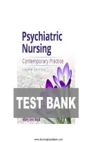 Test Bank for Psychiatric Nursing&colon; Contemporary Practice &lpar;8th Edition&rpar; by Mary Ann Boyd