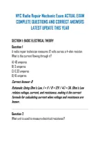 NYC Radio Repair Mechanic Exam ACTUAL EXAM COMPLETE QUESTIONS AND CORRECT ANSWERS LATEST UPDATE THIS YEAR