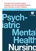 OpenStax Psychiatric-Mental Health Nursing&colon; Student Answer Guide & Test Bank