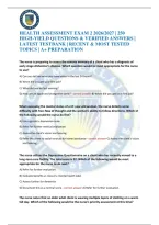 HEALTH ASSESSMENT EXAM 2 2026&sol;2027 &vert; 250 HIGH-YIELD QUESTIONS & VERIFIED ANSWERS &vert; LATEST TESTBANK &vert; RECENT & MOST TESTED TOPICS &vert; A&plus; PREPARATION